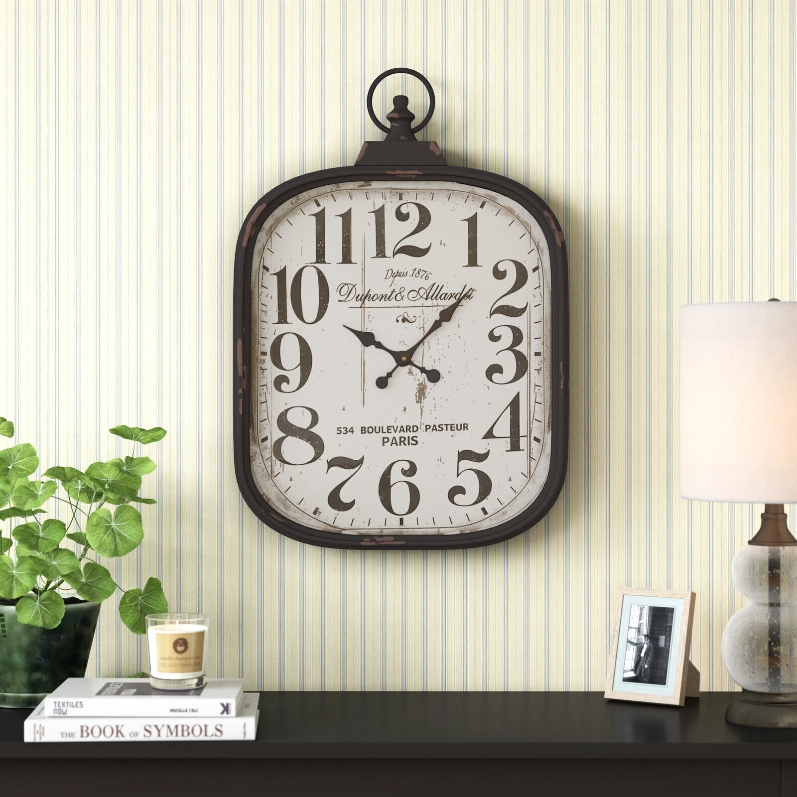 French wall clock with numbers