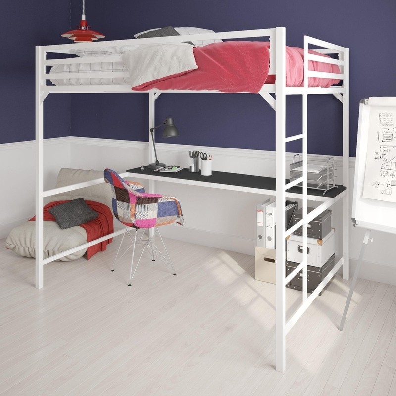 Furse Metal Loft Bed with Built-in-Desk by Isabelle & Max™