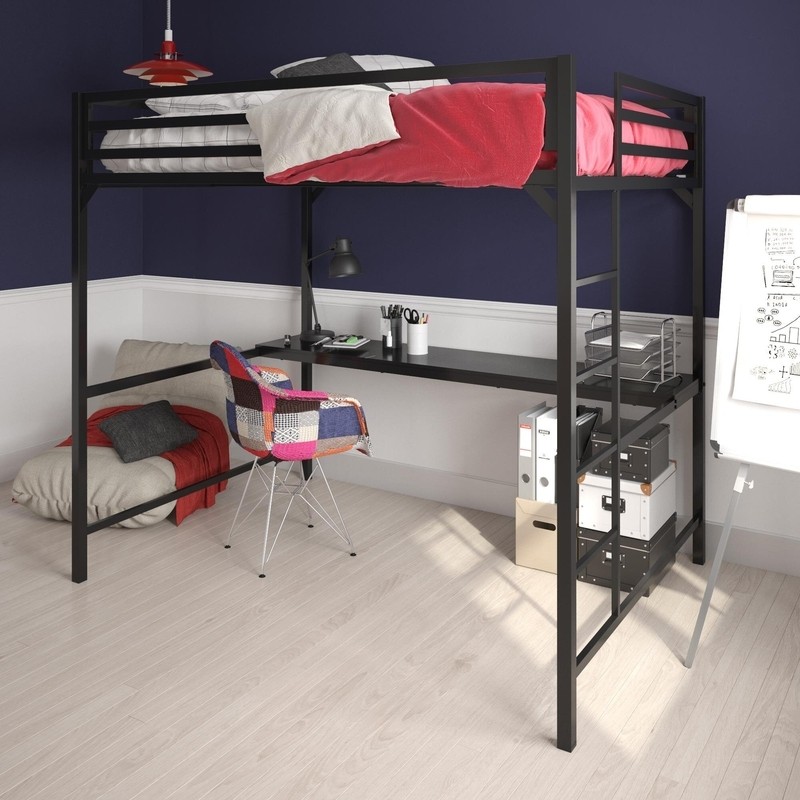 Furse Metal Loft Bed with Built-in-Desk by Isabelle & Max™