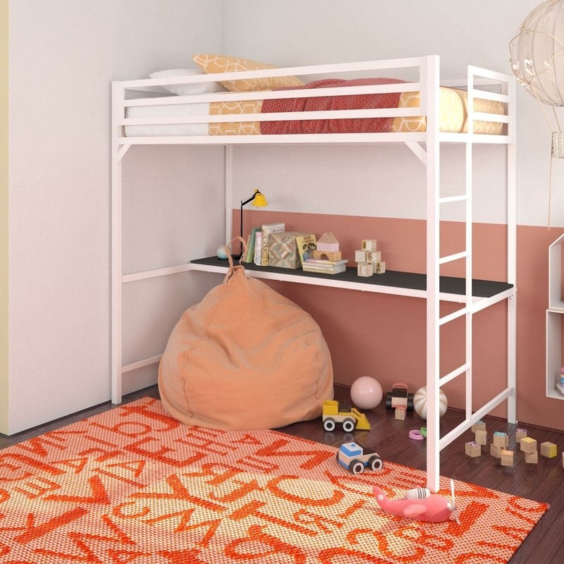 Furse Metal Loft Bed with Built-in-Desk by Isabelle & Max™