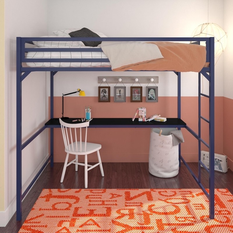 Furse Metal Loft Bed with Built-in-Desk by Isabelle & Max™