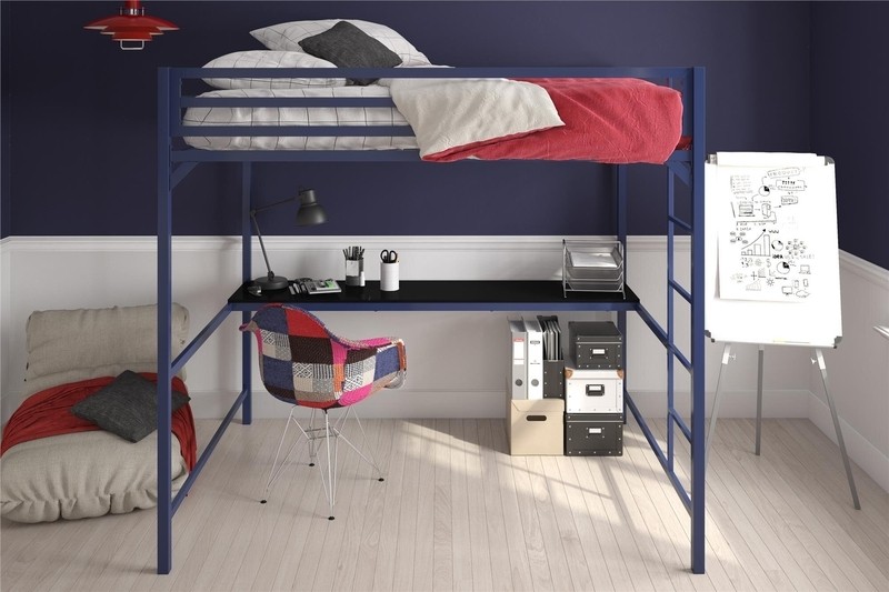 Furse Metal Loft Bed with Built-in-Desk by Isabelle & Max™