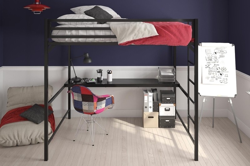 Furse Metal Loft Bed with Built-in-Desk by Isabelle & Max™
