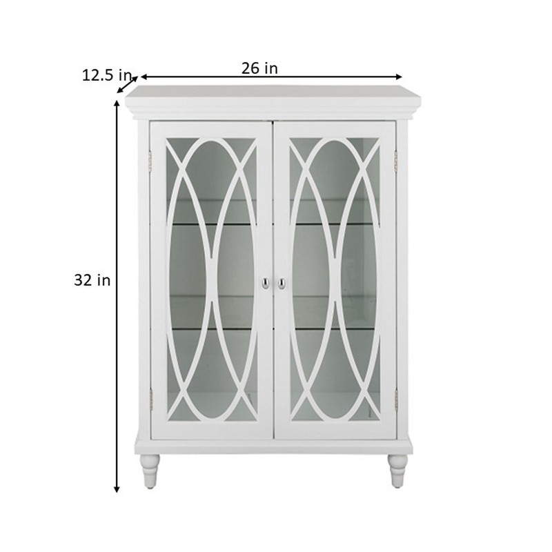 Gabby 26'' W x 32'' H x 12.5'' D Free-Standing Bathroom Cabinet
