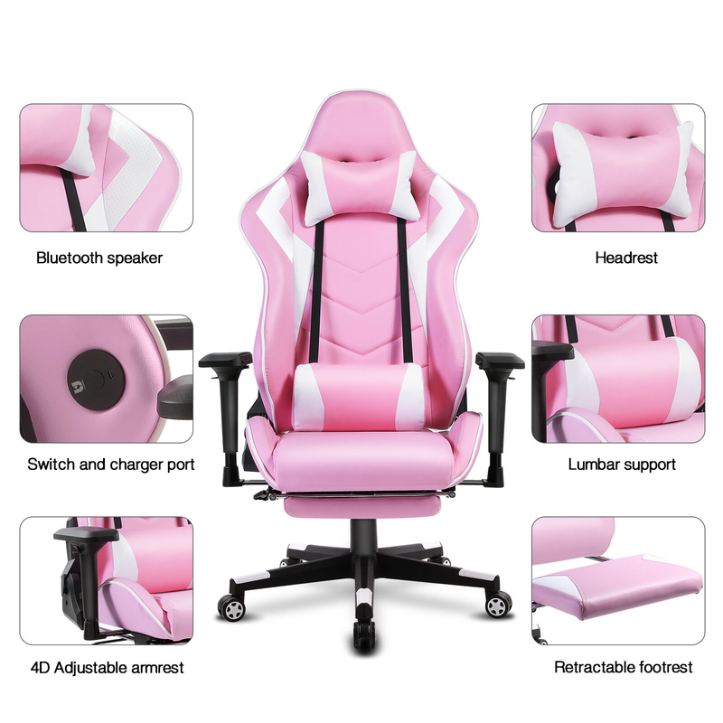 Gaming Chair Recliner With Bluetooth Speakers