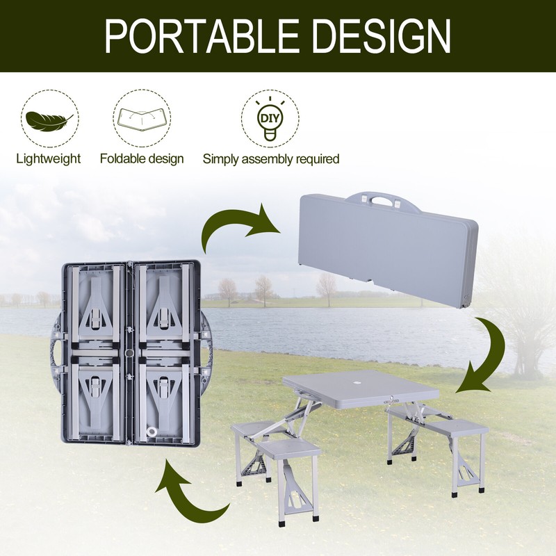 Gilmore Plastic/Resin 4 - Person Camping Table