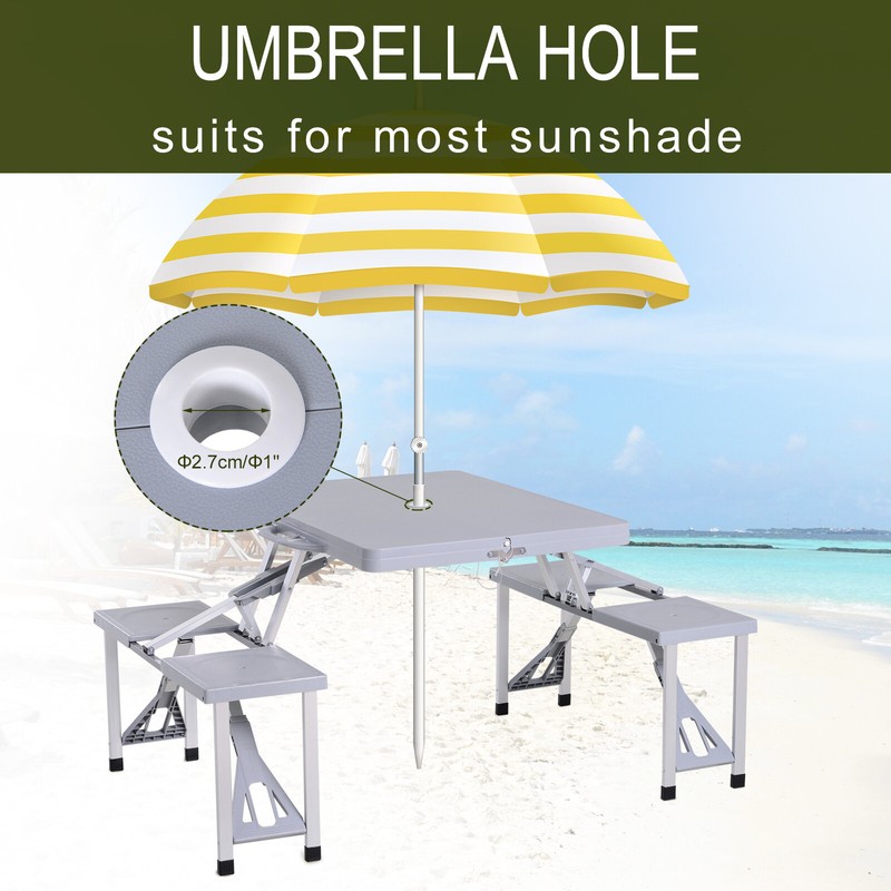 Gilmore Plastic/Resin 4 - Person Camping Table
