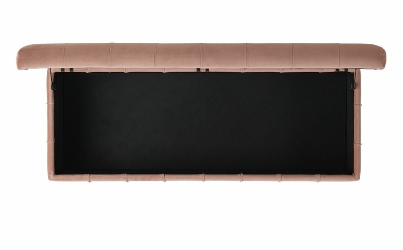 Gloria 52'' Wide Velvet Tufted Rectangle Storage Ottoman with Storage