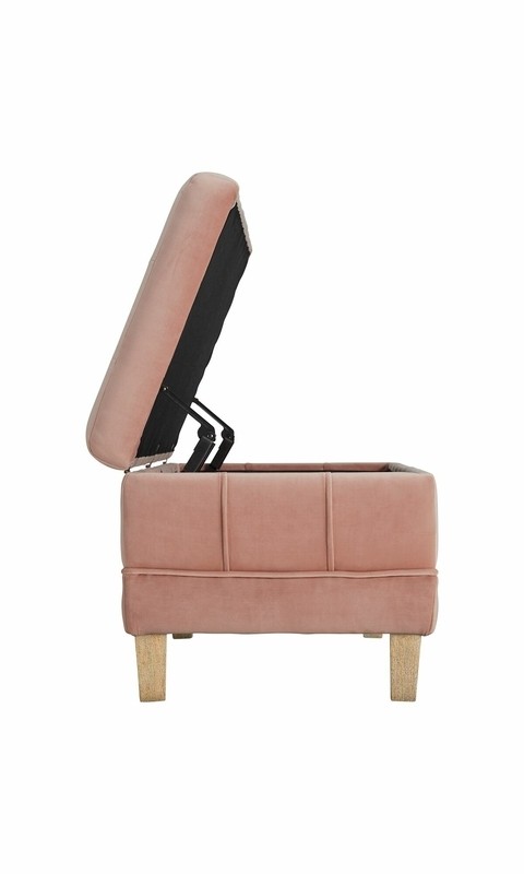Gloria 52'' Wide Velvet Tufted Rectangle Storage Ottoman with Storage