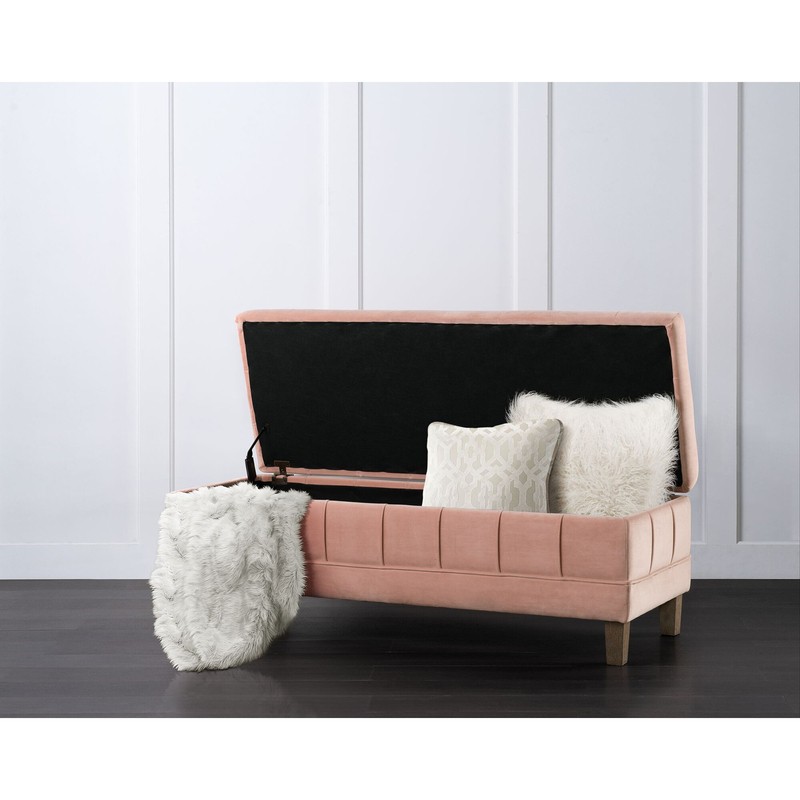 Gloria 52'' Wide Velvet Tufted Rectangle Storage Ottoman with Storage