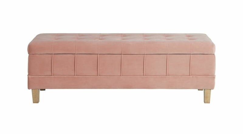 Gloria 52'' Wide Velvet Tufted Rectangle Storage Ottoman with Storage