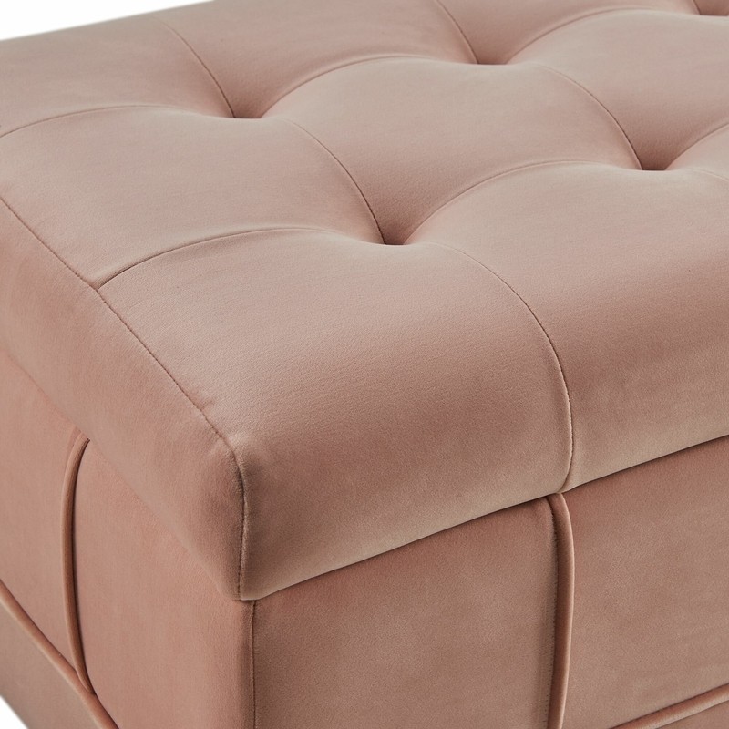 Gloria 52'' Wide Velvet Tufted Rectangle Storage Ottoman with Storage