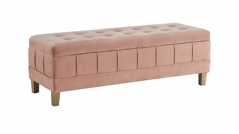 Gloria 52'' Wide Velvet Tufted Rectangle Storage Ottoman with Storage
