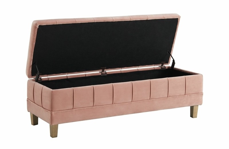 Gloria 52'' Wide Velvet Tufted Rectangle Storage Ottoman with Storage