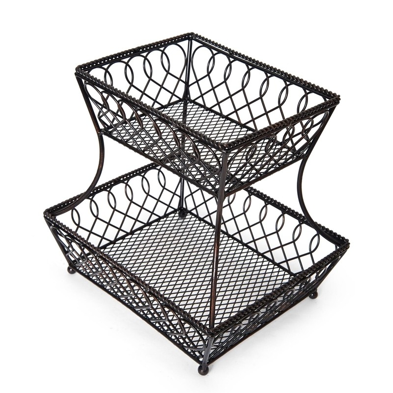 Gourmet Basics by Mikasa Loop and Lattice Fruit Basket