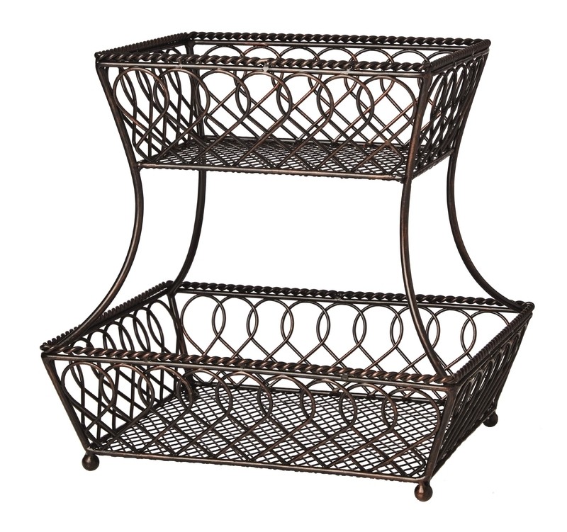 Gourmet Basics by Mikasa Loop and Lattice Fruit Basket