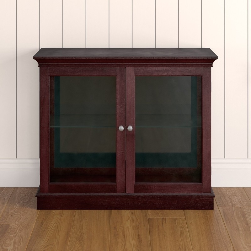 Grantham 36'' Wide Mirrored Back Curio Cabinet with Lighting