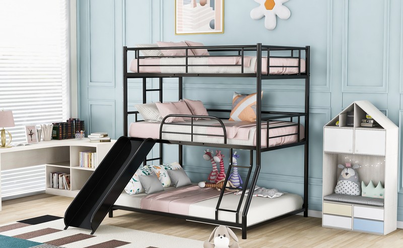 Gretchine Twin Over Twin Over Full Triple / Quad Bunk Bed by Isabelle & Max™