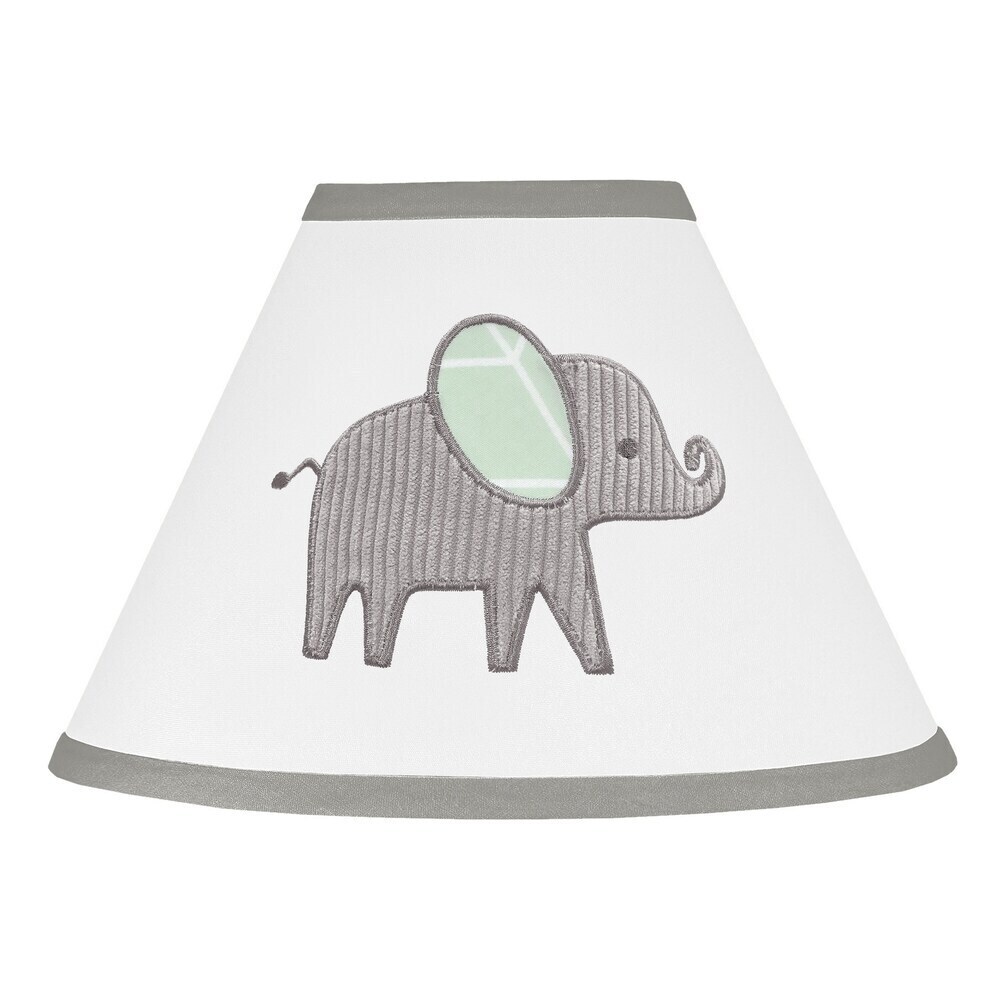 Grey and White Elephant Lamp Shade 