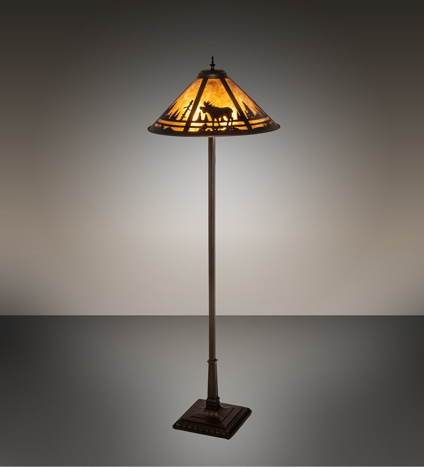 Handcrafted Moose Floor Lamp 