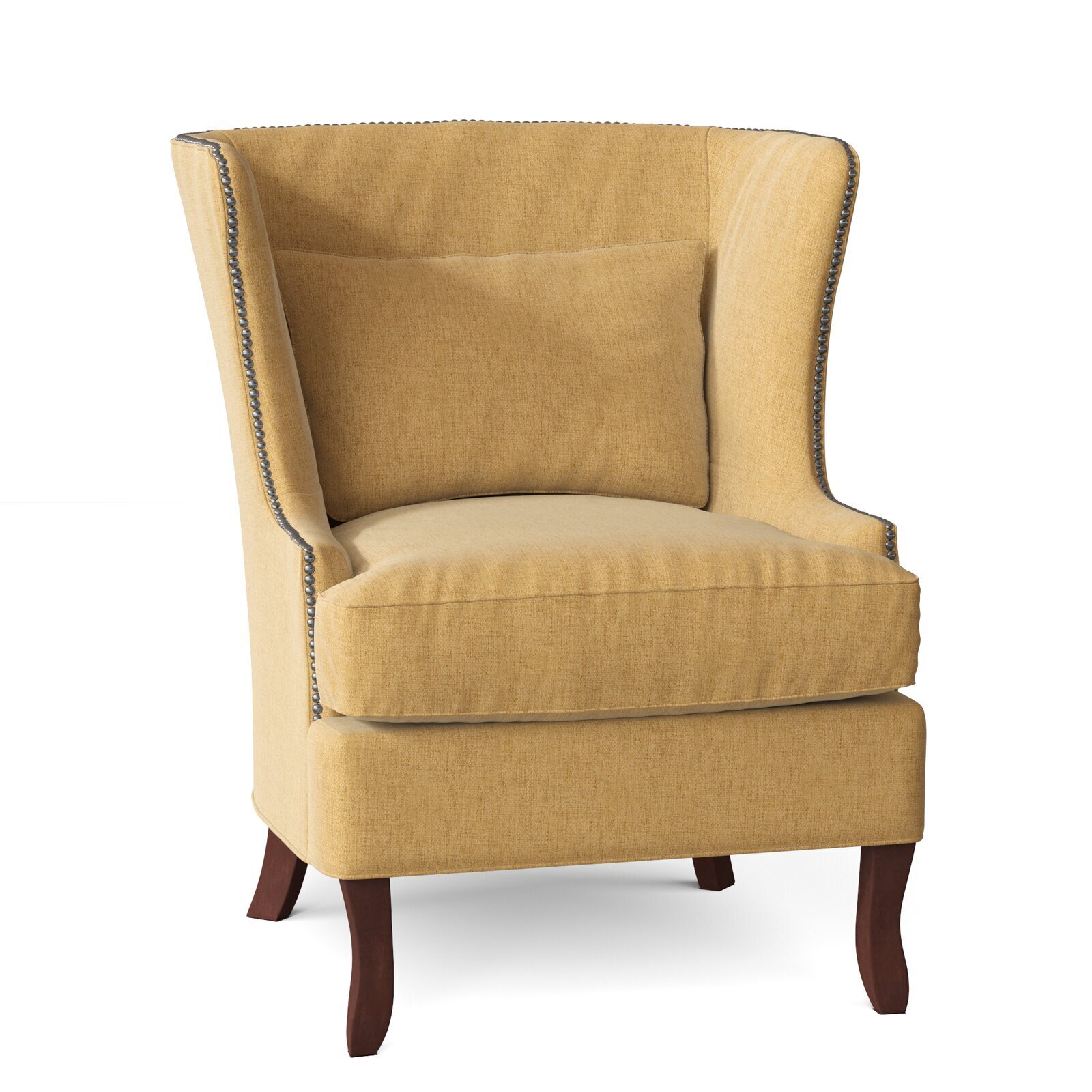Handsome Yellow Wingback Chair