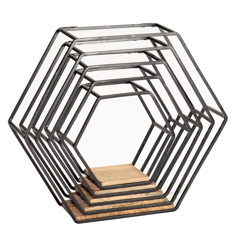 Hans 5 Piece Hexagon Accent Shelf