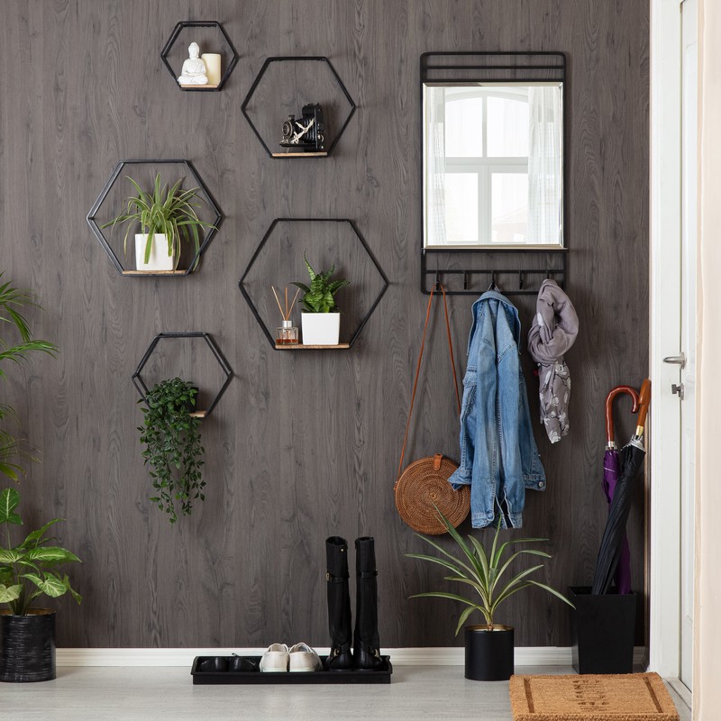 Hans 5 Piece Hexagon Accent Shelf