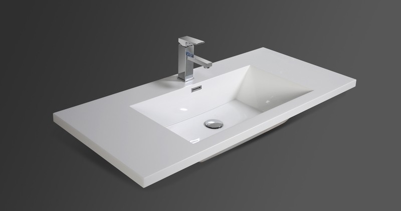 Harger Free Standing Modern 42" Rectangular Single Bathroom Vanity Set