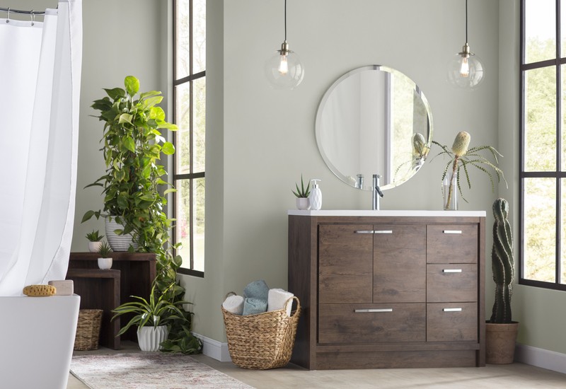 Harger Free Standing Modern 42" Rectangular Single Bathroom Vanity Set