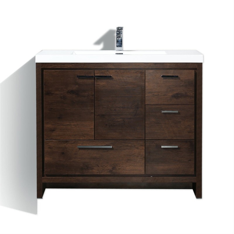 Harger Free Standing Modern 42" Rectangular Single Bathroom Vanity Set