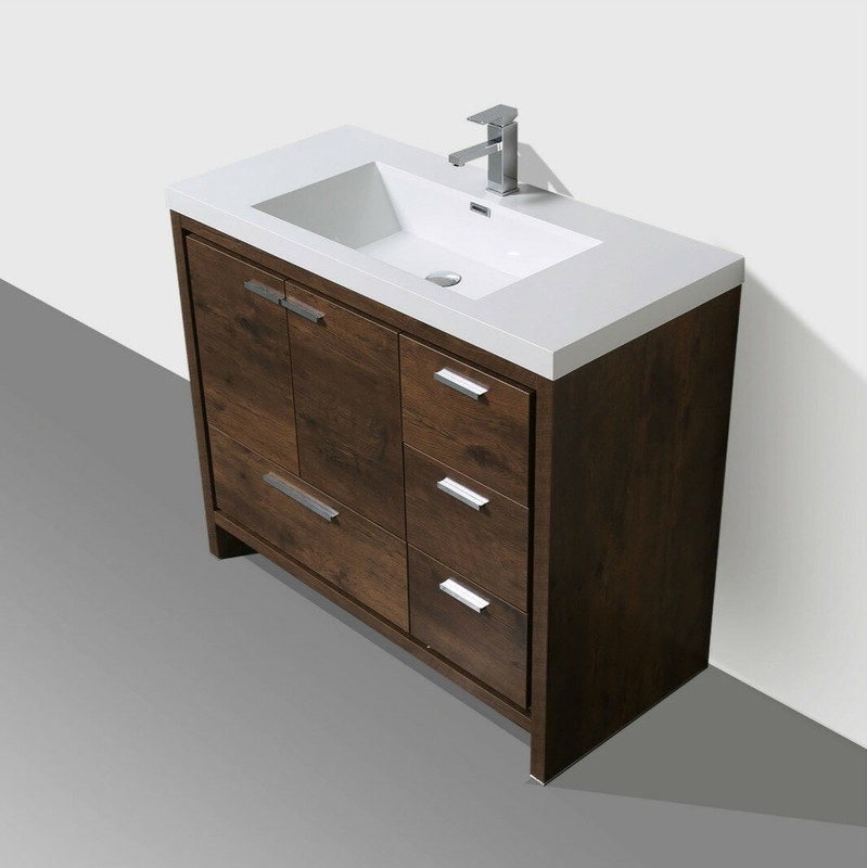 Harger Free Standing Modern 42" Rectangular Single Bathroom Vanity Set