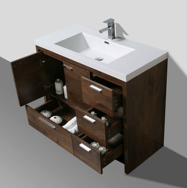 Harger Free Standing Modern 42" Rectangular Single Bathroom Vanity Set