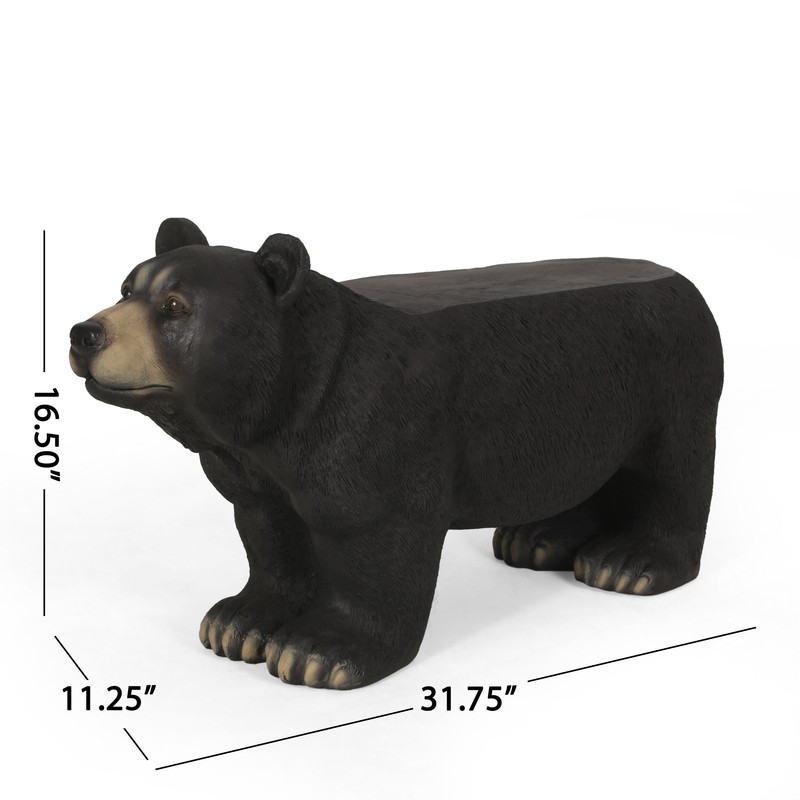 Hargis Bear Concrete Garden Bench