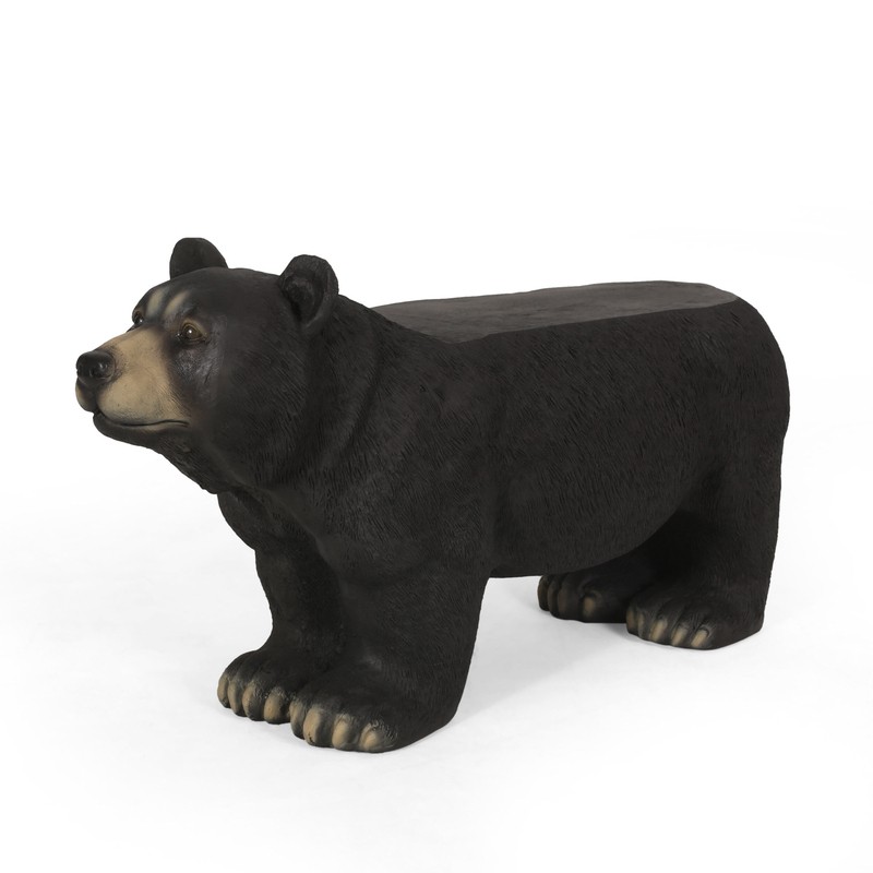 Hargis Bear Concrete Garden Bench