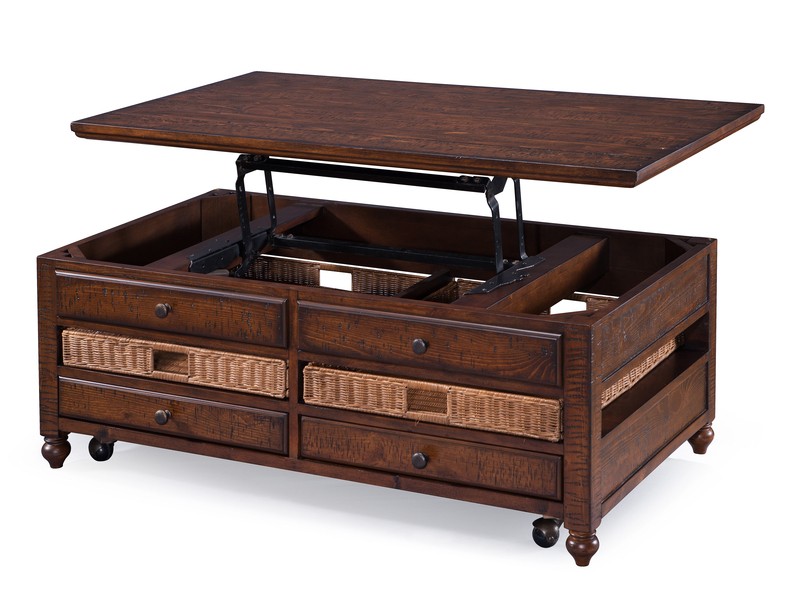 Hebron Solid Wood Lift Top Coffee Table with Storage