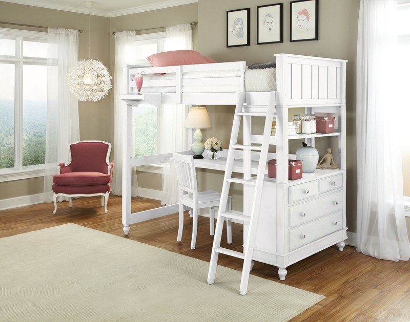 Hedgepeth Solid Wood Loft Bed with Built-in-Desk by Viv + Rae™