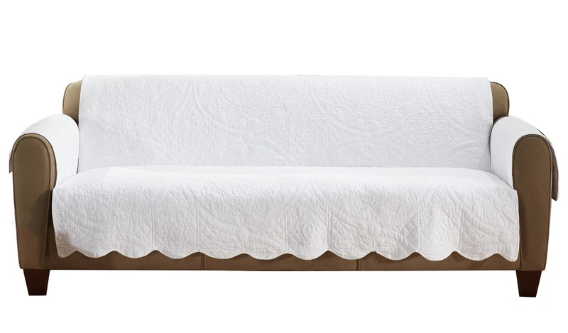 Heirloom Quilted Box Cushion Sofa Slipcover