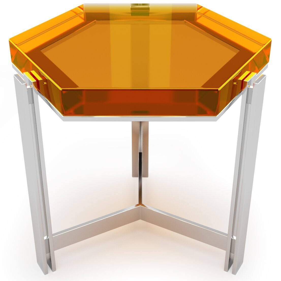 Hexagonal Orange Coffee Table