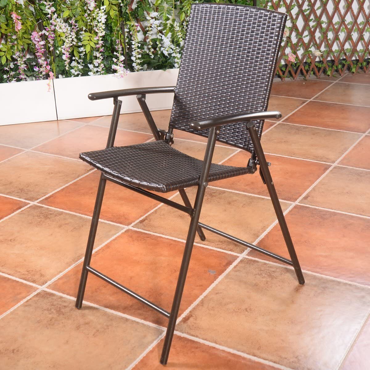 High Back Bar Stool With Arms