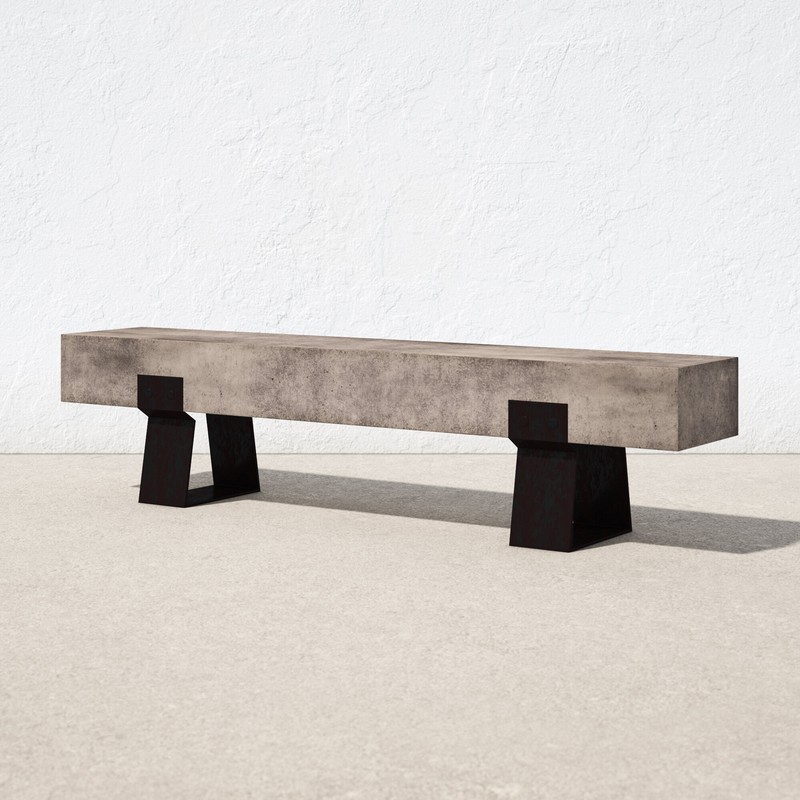 Hobbes Metal and Concrete Picnic Bench