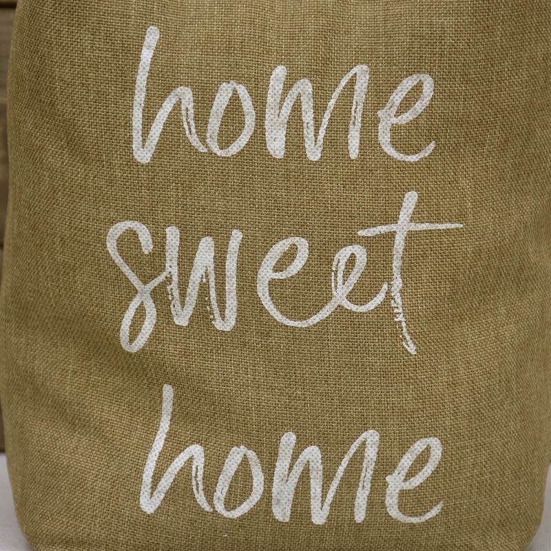 Home Sweet Home Fabric Weighted Floor Stop