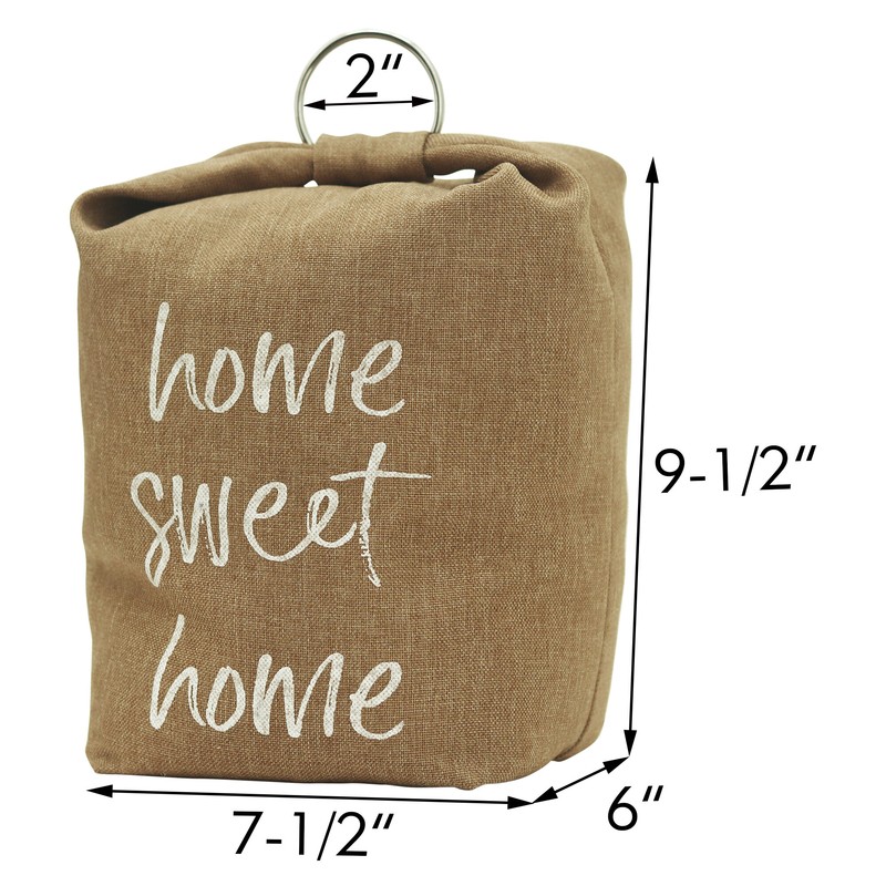 Home Sweet Home Fabric Weighted Floor Stop