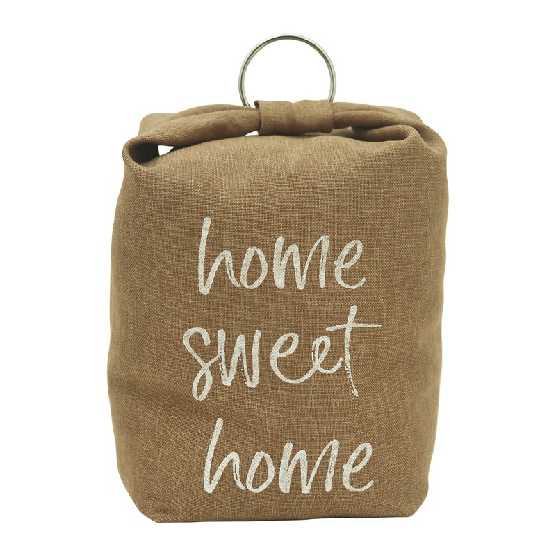 Home Sweet Home Fabric Weighted Floor Stop