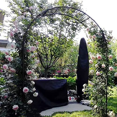 Garden Arbor Metal Garden Arch Rose Arch,Outdoor Entry Door,Garden Pergola Decor Support for Climbing Flower Plants,Patio Lawn Yard,Weather-Proof,Easy Assembly 