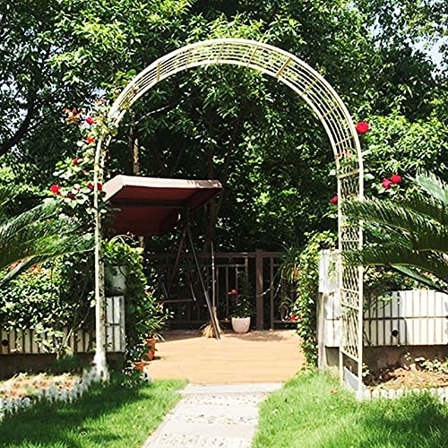 Metal Garden Arch Wedding Arbor Ivy Trellis Rose Patio Climbing Plant Gate 