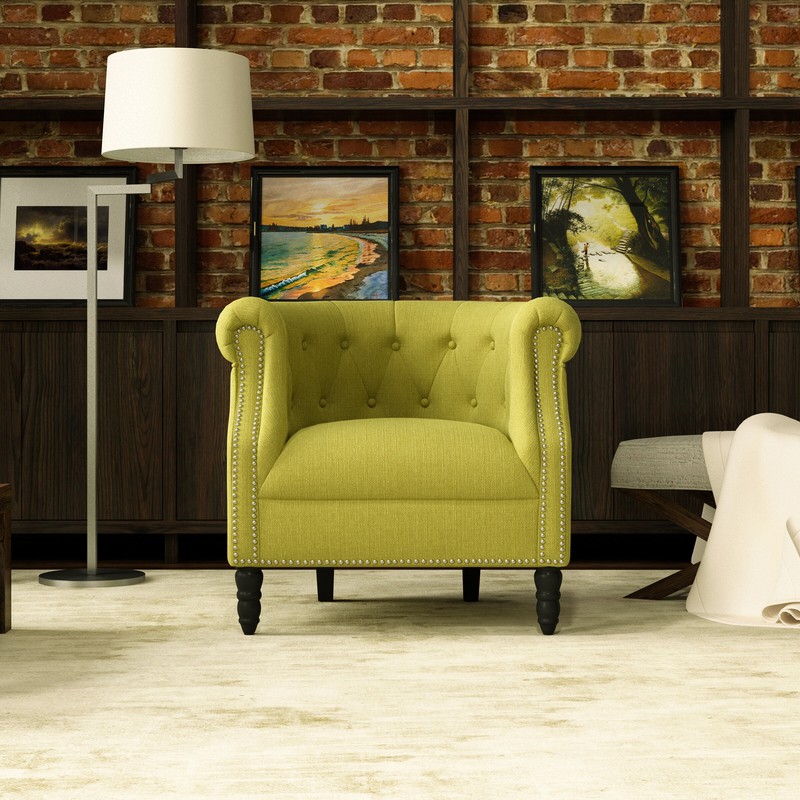 Huntingdon 34'' Wide Tufted Chesterfield Chair