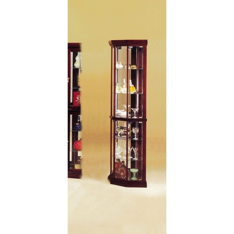 Huxley 16'' Wide Mirrored Back Curio Cabinet