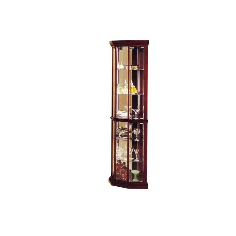 Huxley 16'' Wide Mirrored Back Curio Cabinet