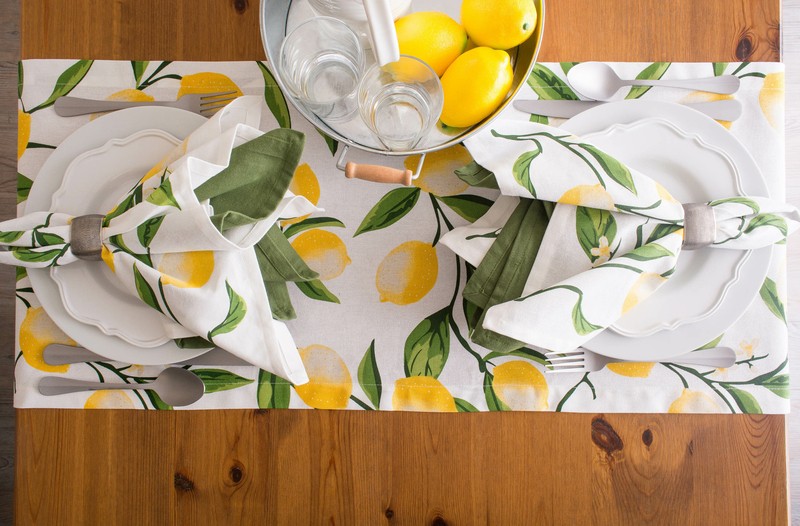 Hyde Lemon Bliss Print Table Runner