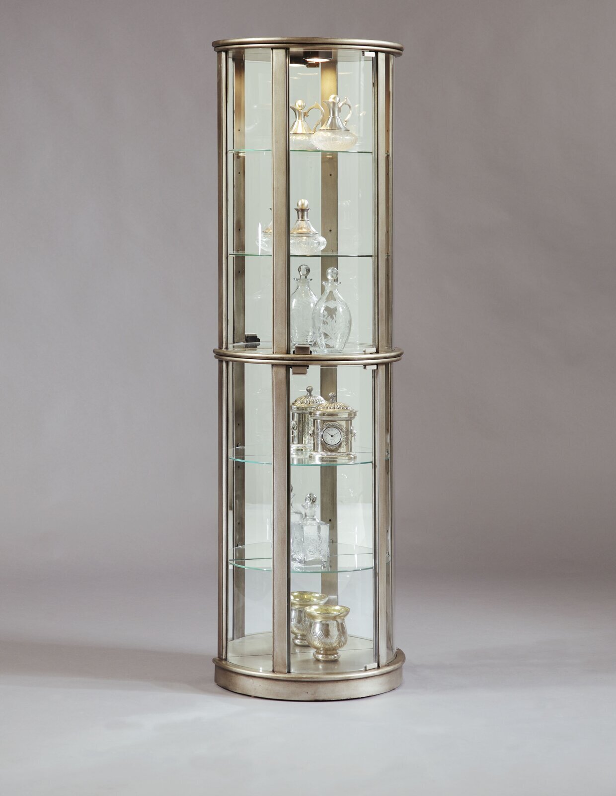 Illuminated Glass Curio Cabinet